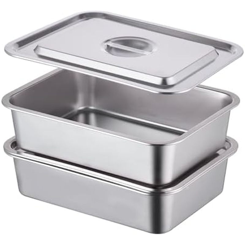 Chảo nướng Lasagna cực sâu 4 inch có nắp, 11x14 inch 7.4QT Chảo nướng bánh Lasagna chống dính lớn bằ