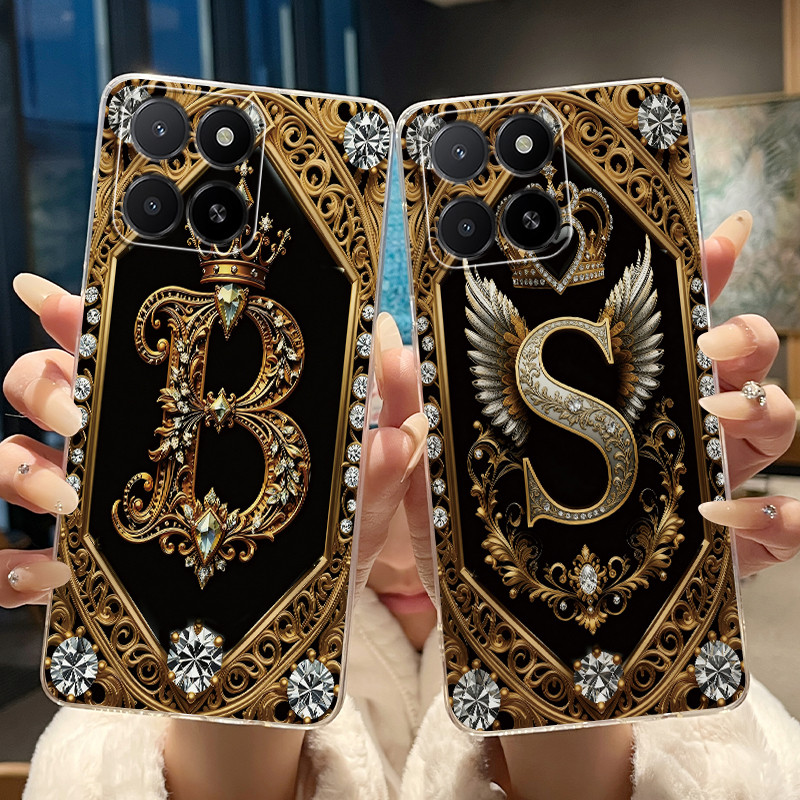 Ốp Cho Honor X5b Plus GFY-LX2 GFY-LX2P Thời Trang Mới Retro Ban Đầu Chữ Cặp Đôi Ốp Lưng Điện Thoại S