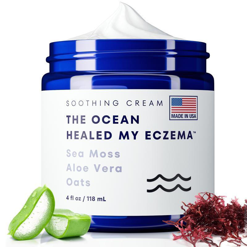 Natural Soothing Cream with Sea Moss & Oats - Eczema & Psoriasis Relief - Ocean Minerals - for Sensi