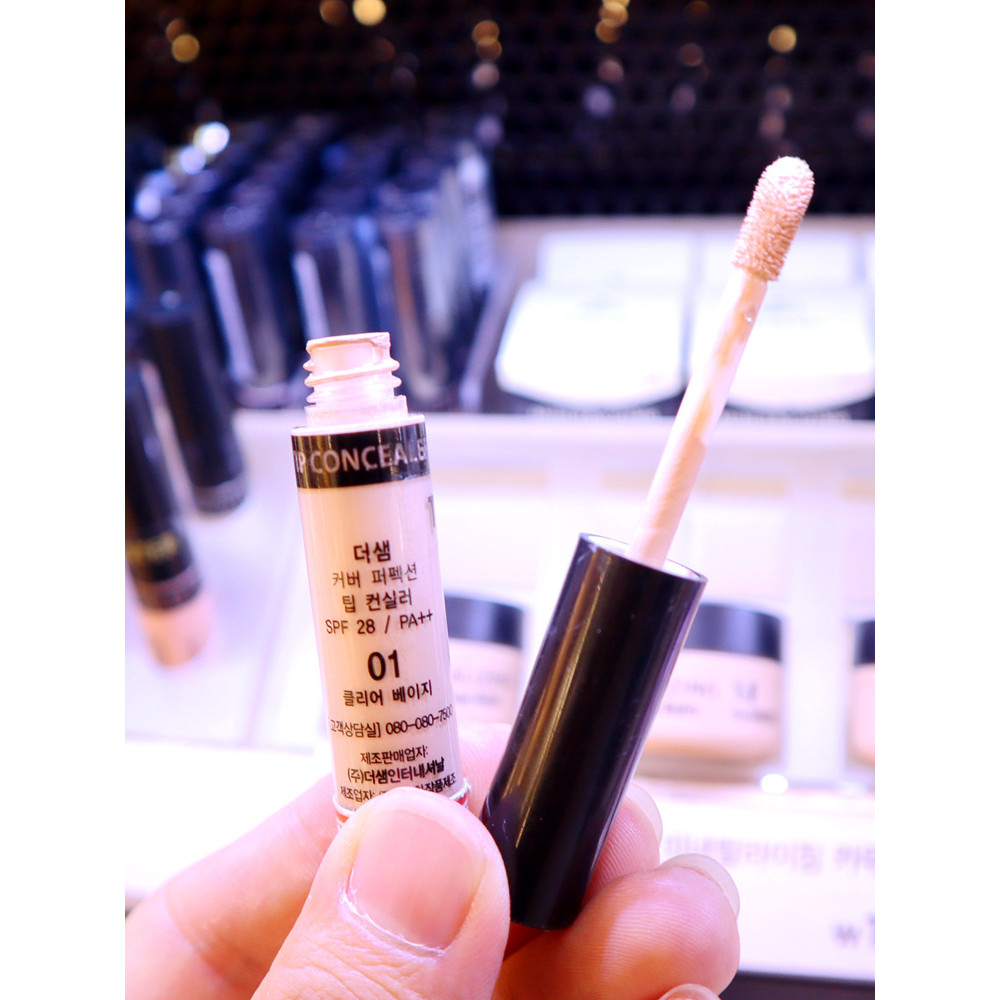 che khuyết điển kem che khuyết điển Hàn Quốc Fresh the saem Concealer / Stick Cover Dark Circles Acn