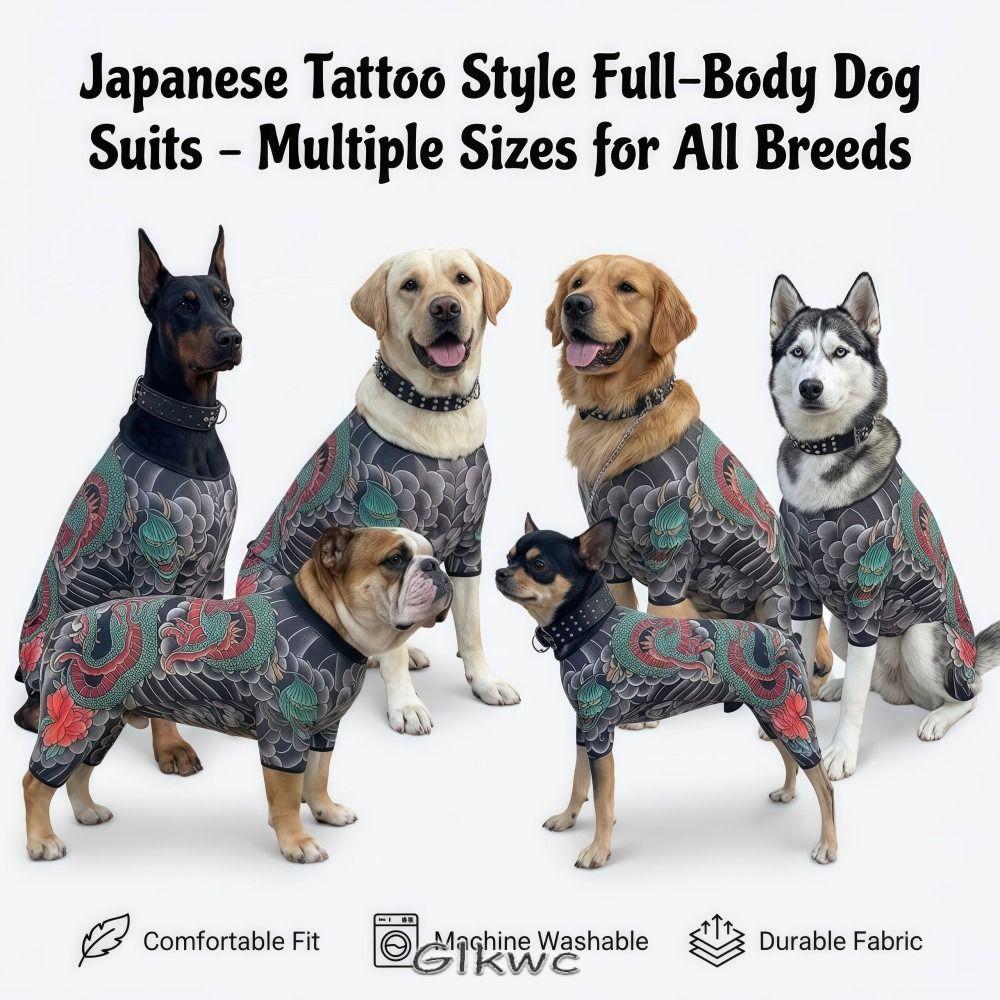 GLKWC Pet Tattoo Jacket, Bốn Mùa Sống Động Như Thật Chó Mèo Hình Xăm Vest, Sáng Tạo Ngộ nghĩnh Thoán