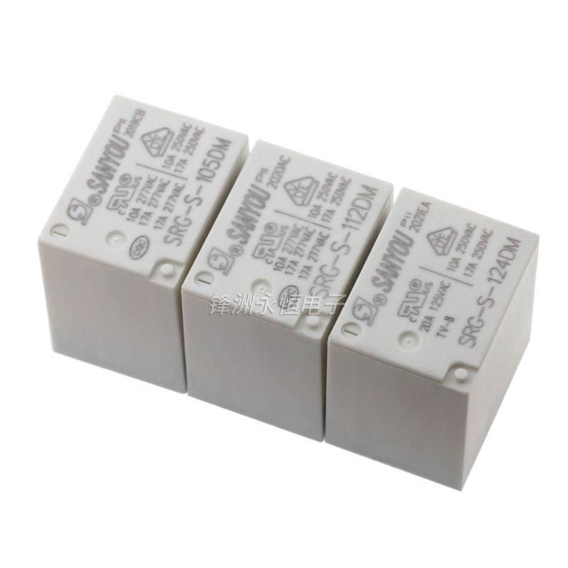 5 Chiếc SRG-S-105 112 124DM Sanyou Rơ Le 4 Chân Một Bộ Thường Mở 17A277VAC HF152F