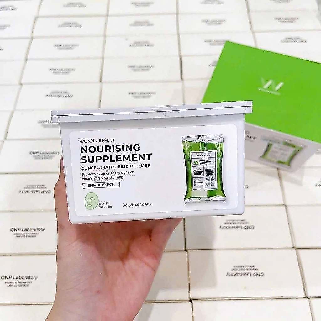 [Hàng CTY - FULL TEM] Hộp 30 miếng mặt nạ Wonjin xanh lá Wonjin Effect Concentrated Essence Mask