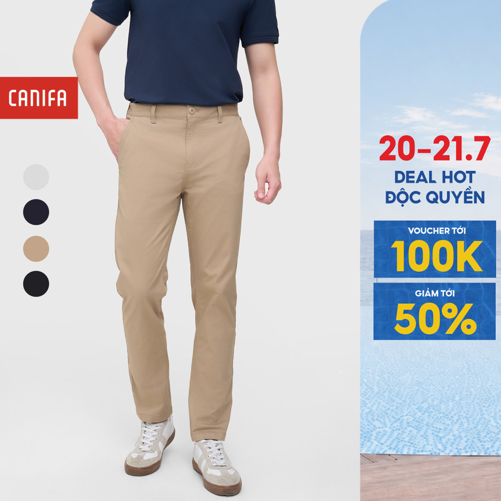 Quần khaki nam CANIFA dáng slimfit trẻ trung 8BK25A002
