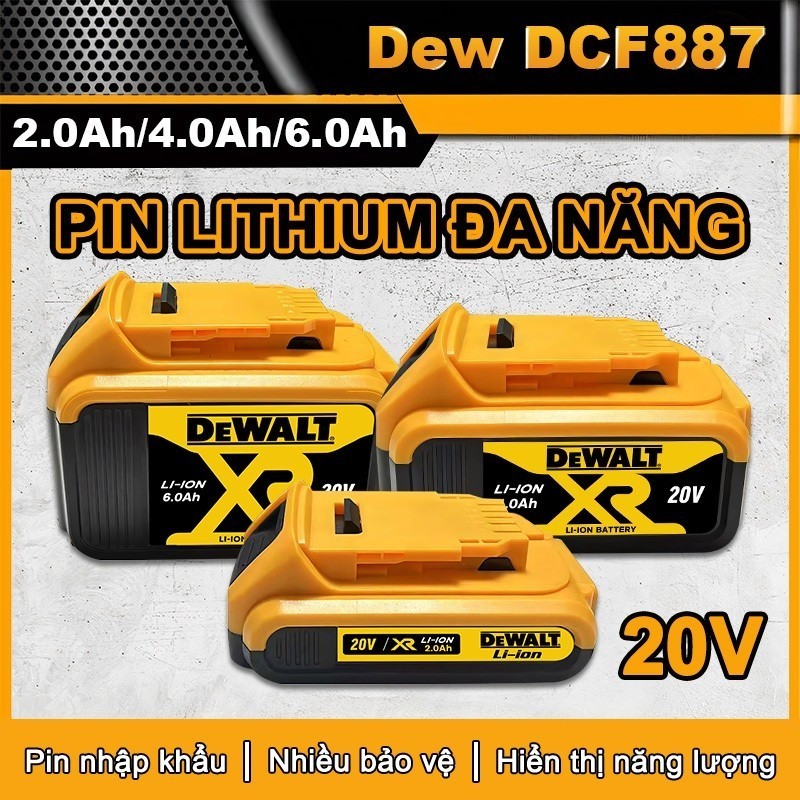 Pin 5/10/15 Cell Dewalt Có Đèn Báo Pin Dòng Xả Cao Phù hợp DCB182, DCB183, DCB184