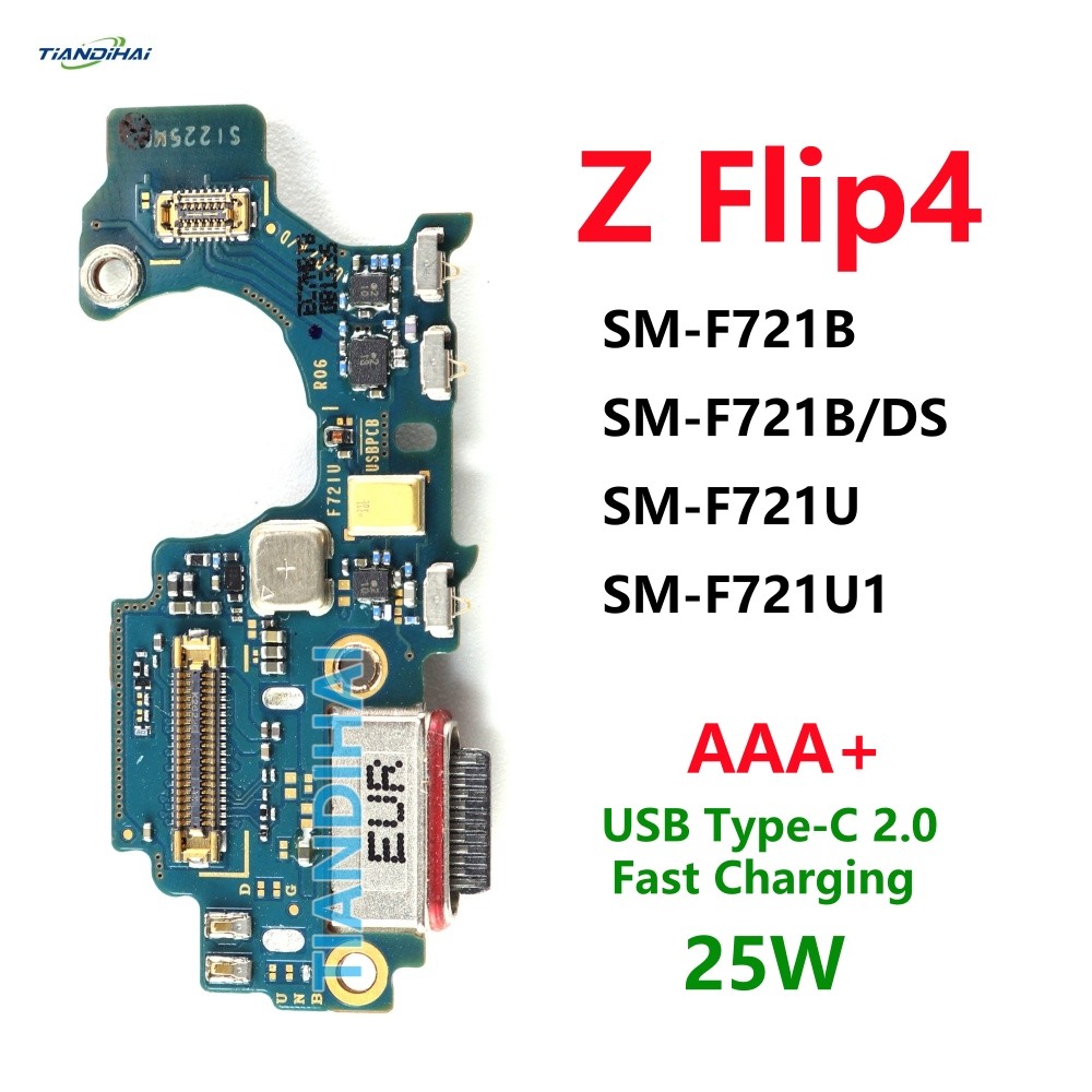 AAA + Dành Cho Samsung Galaxy Z Flip4 F721B F721U F721 Cổng Sạc USB Ban Cáp Mềm Loại C Sạc Kết Nối C