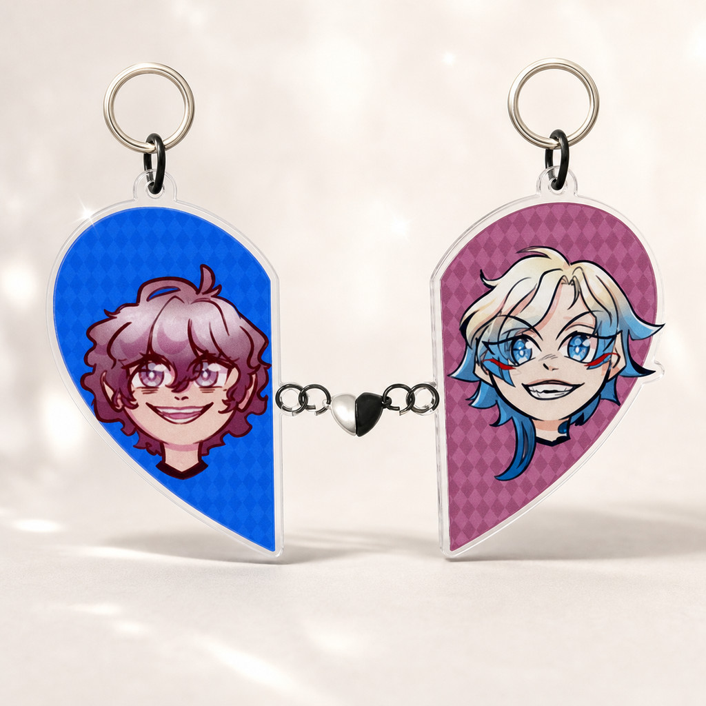 Kaiser x Ness - double-sided Acrylic Magnet Keychain 2 nlp