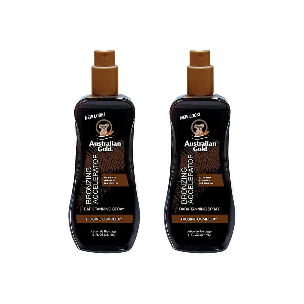 Gel xịt tăng tốc vàng Úc với Bronzer 8 Ounce (Gói 2)