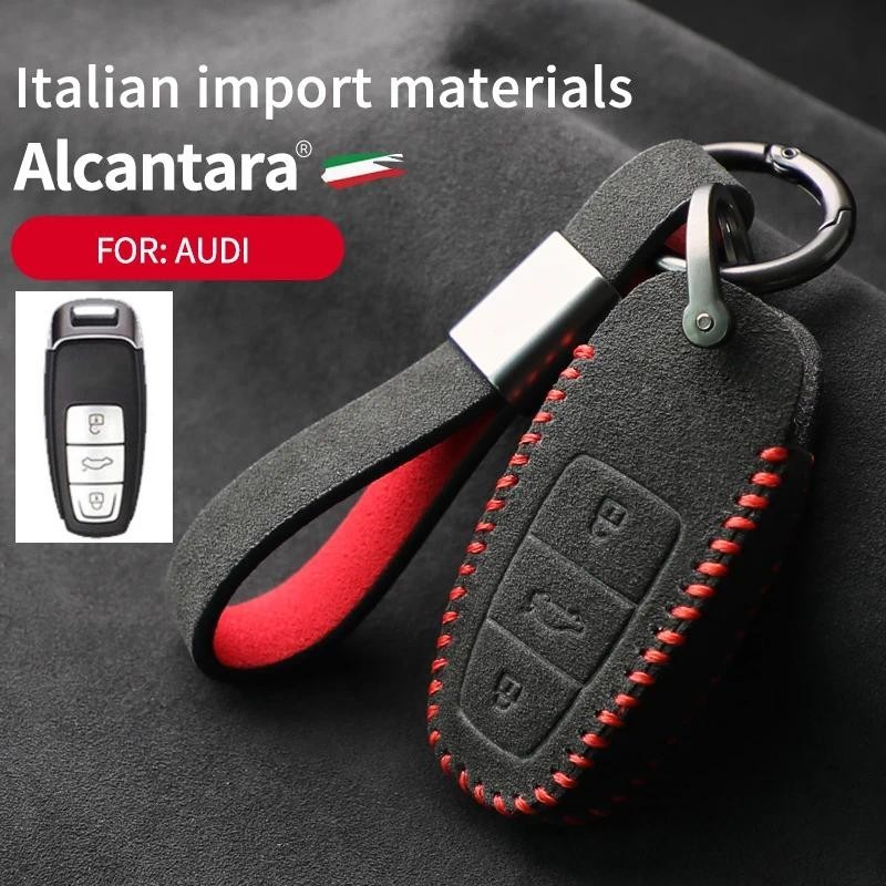 Alcantara Cho Xe Audi Q8 RSQ8 A6 C8 S6 RS6 A7 S7 RS7 A3 8Y A8 D5 RS E-tron GT Q4 Q7 Chìa Khóa Ô Tô T