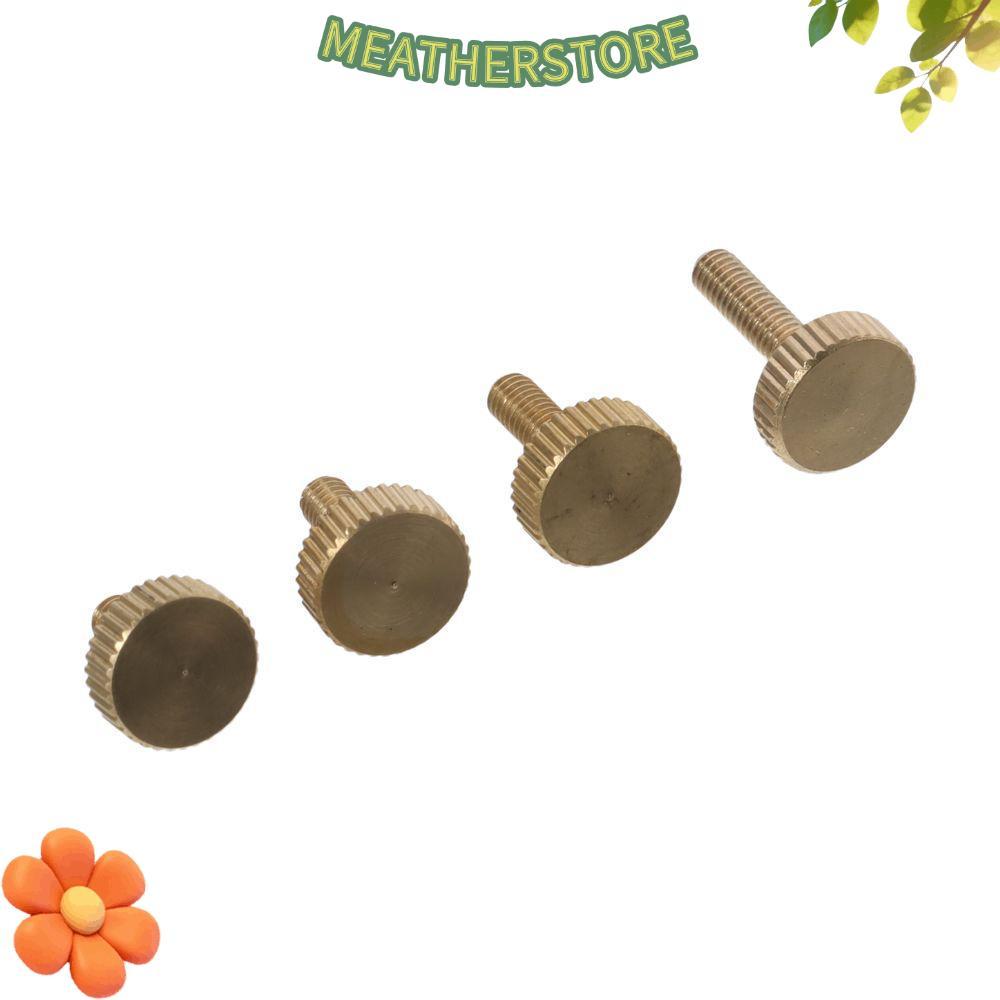 HEATHS 5 Đầu phẳng, Vít ngón tay cái có khía bằng đồng M4x 6-14mm, Vít nâng tay PC