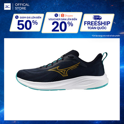 Giày Chạy Bộ Unisex Mizuno Enerzy Runnerz 2 - Đen Trắng - K1GA251003