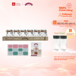 Bộ 6 hũ thủy tinh kilner 70ml – hũ gia vị / ginger shot