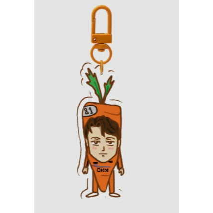Carrot Oscar Piastri Clear Acrylic Keychain  Nang Decor Shop DECOR SHOP