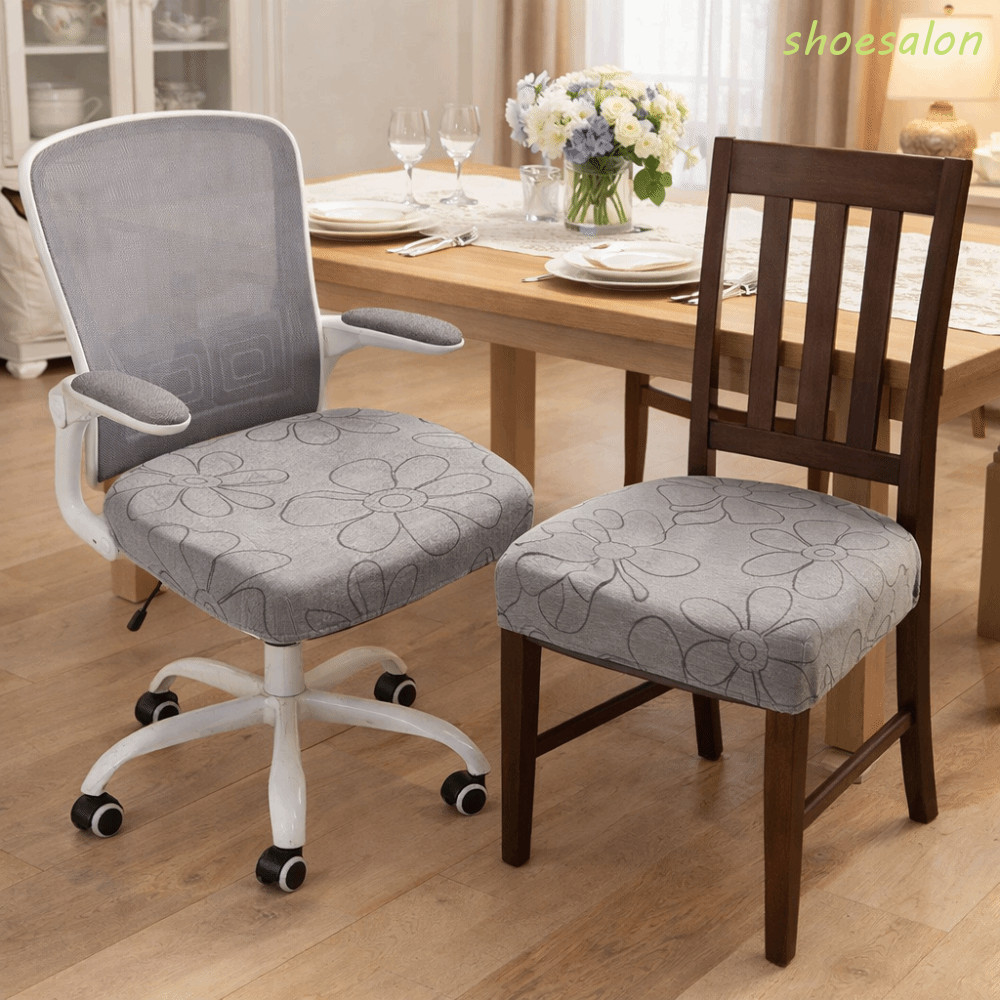 Vỏ bọc ghế văn phòng SHOESALON Jacquard, vỏ bọc máy tính co giãn dày, vỏ bọc ghế in hoa thoáng khí d