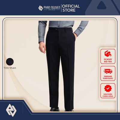 Quần âu nam Phan Nguyễn, chất liệu nano cao cấp, nhẹ, thoáng, kháng nhăn tốt, form regular fit QVL.981