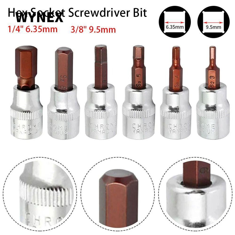 WYNEX 1 Cái Ổ Cắm Vuông, H3 H4 H5 H6 H7 H8 H10 Bộ Phận Dụng Cụ Thủ Công Ổ Cắm Lục Giác Vít Bit, 1 / 
