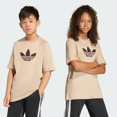 adidas Phong cách sống ÁO THUN DÁNG RỘNG GRAPHIC BA LÁ Trẻ em Be KE2874