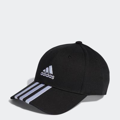 adidas Phong cách sống Mũ Lưỡi Trai Cotton Twill 3 Gạch Unisex Đen IB3242