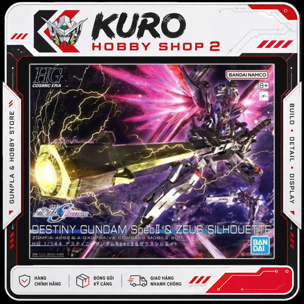 HGCE 1/144 Destiny Gundam Spec 2 & Zeus Silhouette - Mô hình lắp ráp Bandai