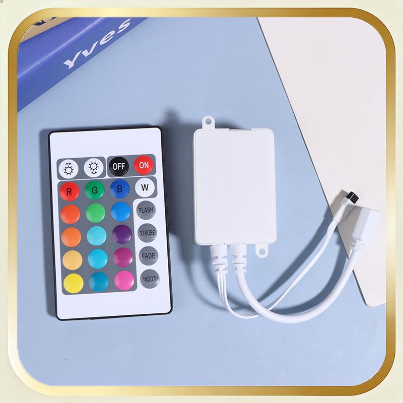 (COD) Bộ Điều Khiển Led 24 Phím LED IR RGB Hộp Điều Khiển 1 Đến 2 Bộ Điều Khiển IR Điều Khiển Từ Xa 