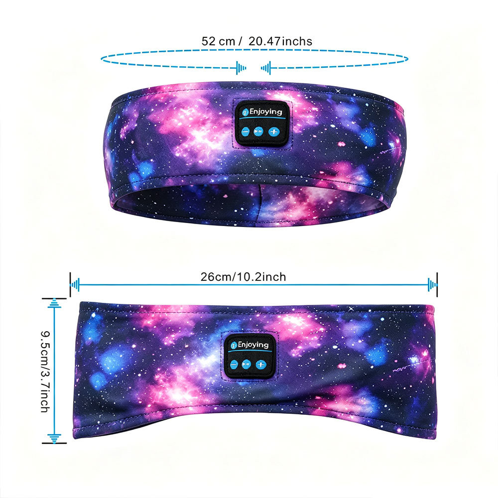 MUSICOZY Bluetooth 5.4 Sleep Headband Headphones, Flexible Fabric, Comfort Headset For Side‑Sleeper 
