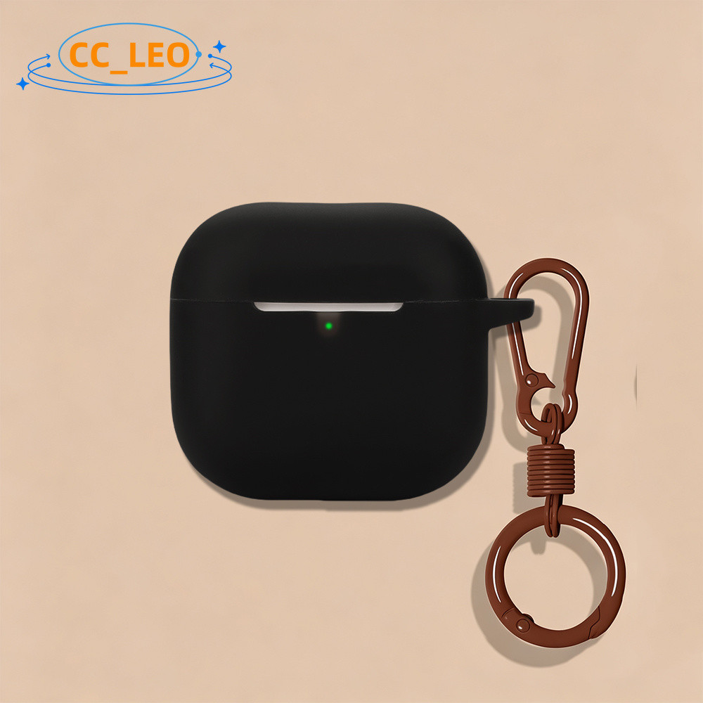 Suitable for AirPods 4 Case Cute Silicone Soft Case with Colorful Metal Pendant Compatible with AirP