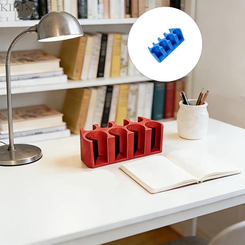 Hộp đựng tiền KIKIN PETG với 8 phần Hộp đựng tiền xu 8 ô hiệu quả để lưu trữ tiền xu dễ dàng và truy