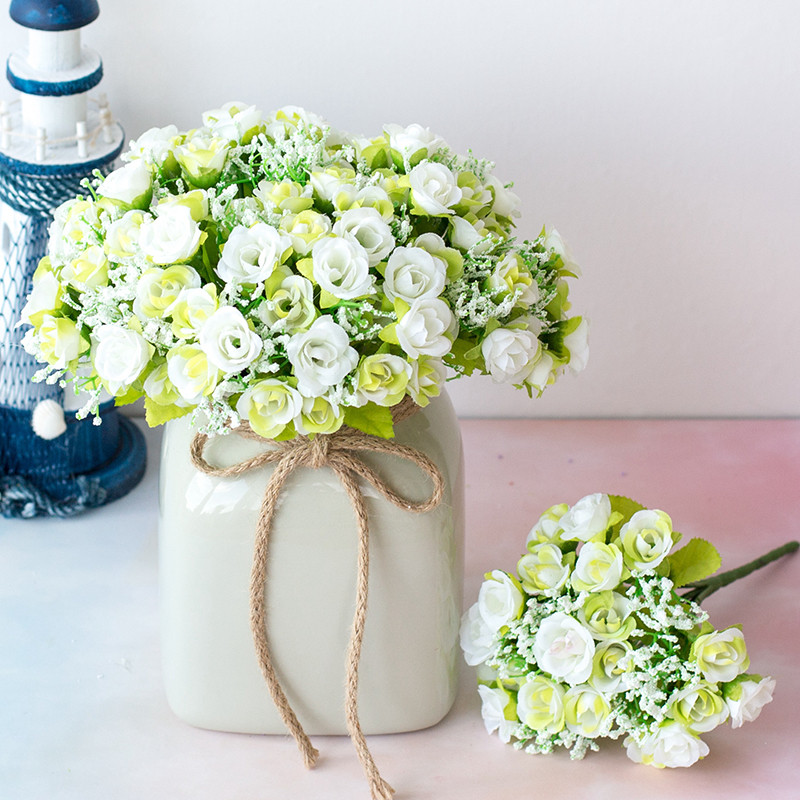 [DOLLDOLL-VN]Künstliche Blumen Rose Decoration Dekoration Strauß Display Wedding Fake