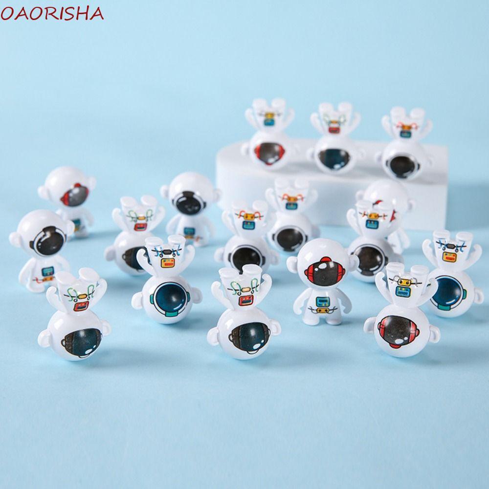 OAORISHA 10 Chiếc Spaceman Phi Hành Gia Để Bàn Bauble, Spaceman Xoay Ngược Mini Tumbler Đồ Chơi, Pin
