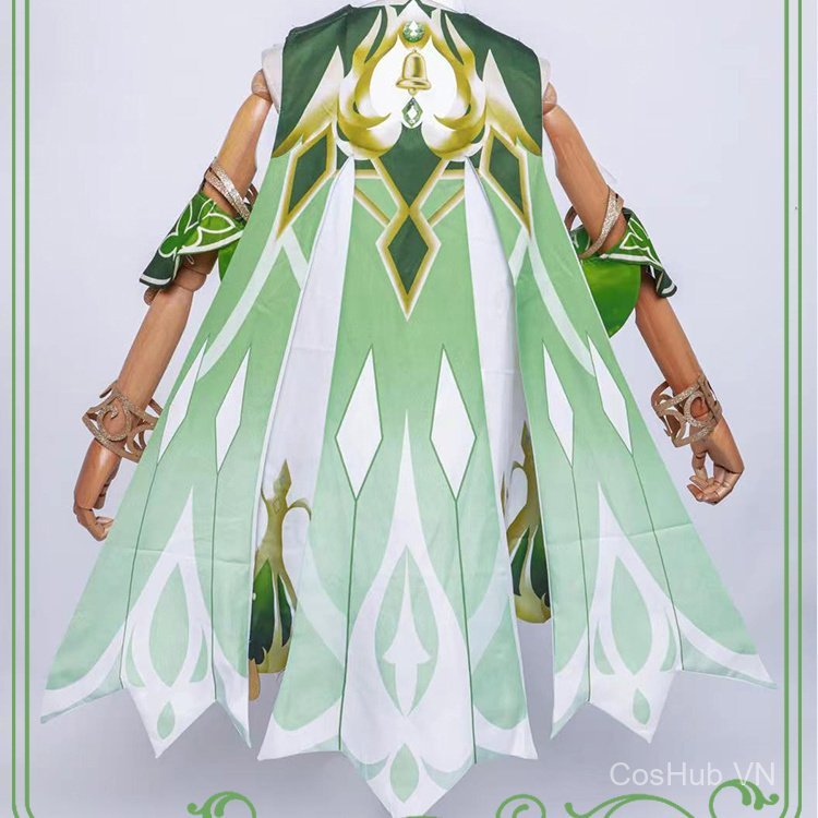 Trang phục cosplay Genshin Nahida Thảo Thần vải cao cấp kèm tóc giả thiết kế tinh xảo chuẩn game hot