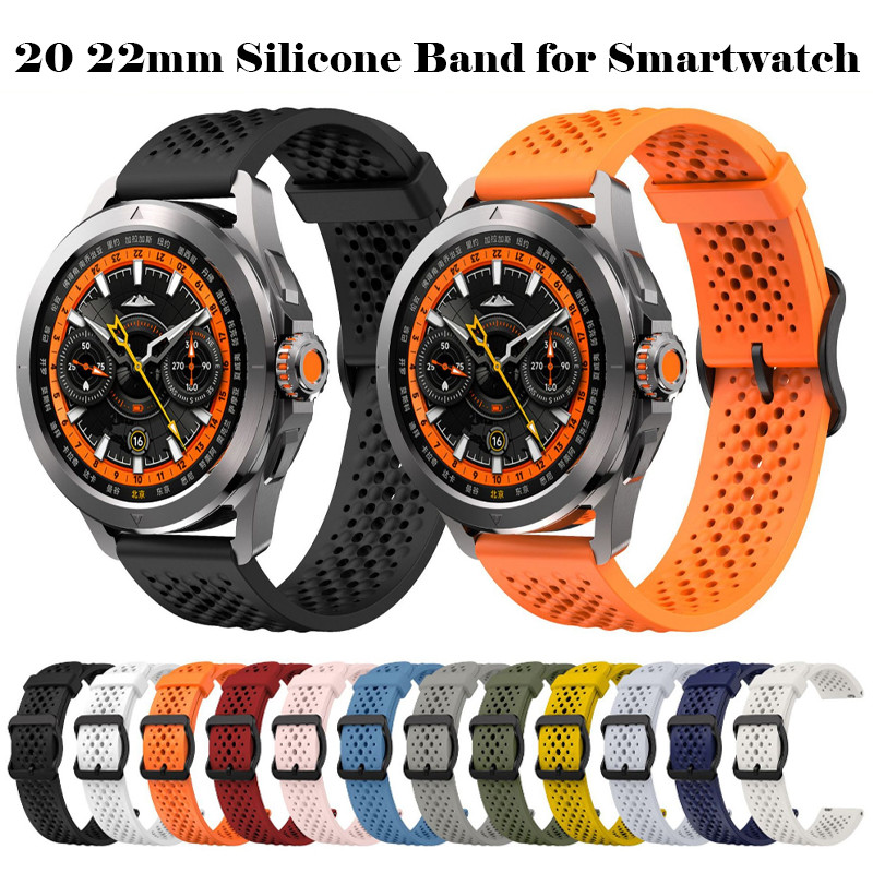 Dây đeo thể thao silicon 20 22mm Dây đeo cao su Phụ kiện dây đeo cho Suunto / Redmi Watch 5 Active /