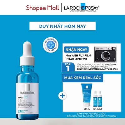 [CẢI TIẾN MỚI - 4 LOẠI HA] Dưỡng chất dưỡng ẩm & mờ nếp nhăn La Roche-Posay Hyalu B5 30ml