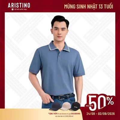 Áo Polo Nam Basic Aristino Thoáng Khí, Bền Màu, Co Giãn 4 Chiều, Thoải Mái Vận Động - APS008EGP01