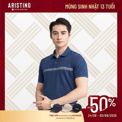Áo polo ngắn tay ARISTINO họa tiết kẻ độc đáo, 3 màu trẻ trung, ấn tượng - APS048S3