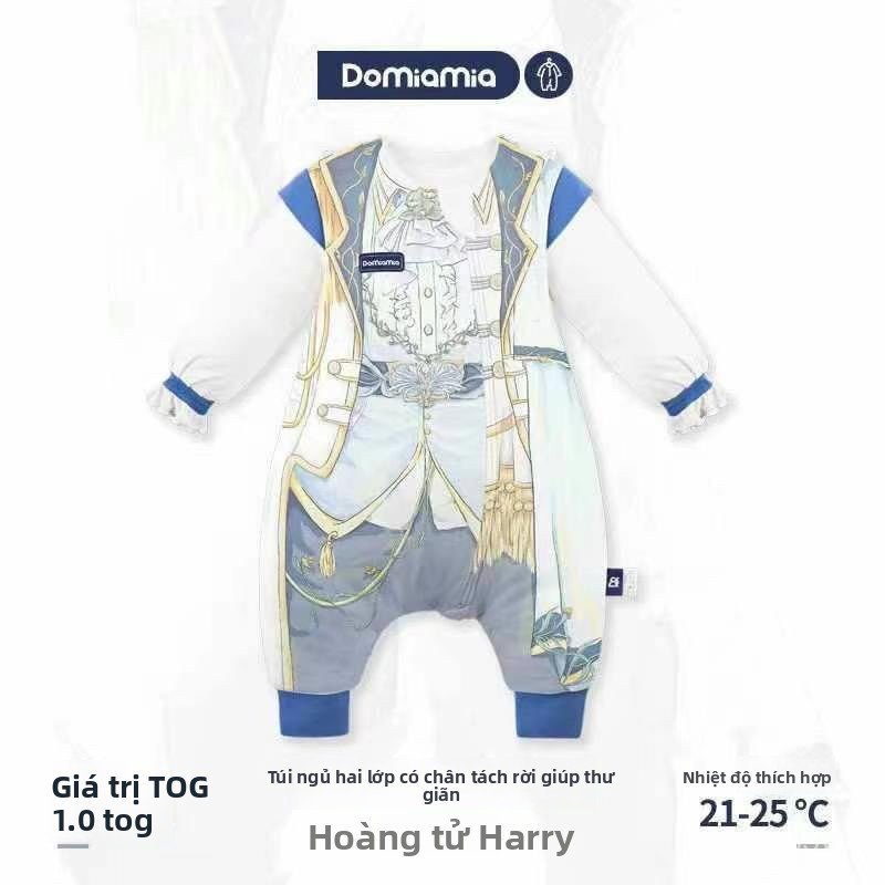 Túi ngủ cho bé Domiamia chân rời giữ nhiệt tốt thoáng khí mùa hè thu tiện lợi