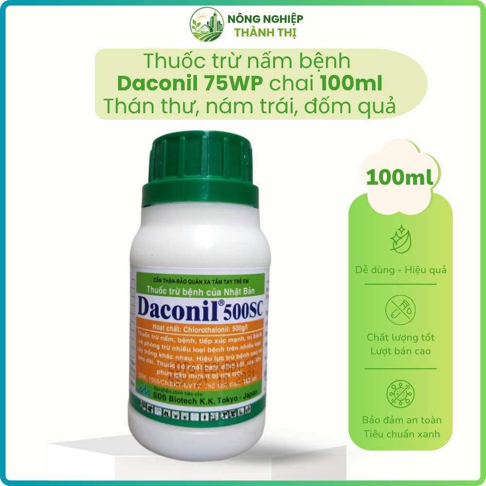 Daconil 75WP Chlorothalonil 75% - Xử Lý Thán Thư, Đốm Quả, Nám Trái, Vàng Lá
