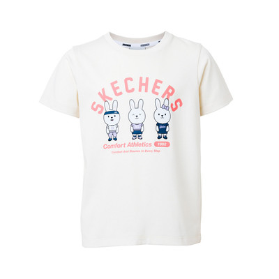 Áo Thun Tay Ngắn Bé Gái Skechers Comfort Athletic Short Sleeve Tee-SL424G663-OW02 Online Sale