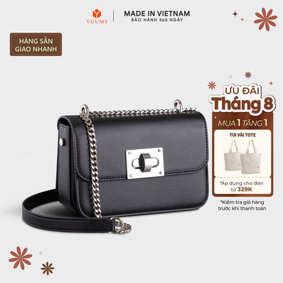 Túi Yuumy (Thời trang nữ size 18 phối khóa xoay - Túi đeo chéo da Seasand YN142)