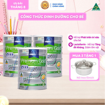 Combo 3 Sữa Hoàng Gia ROYAL AUSNZ Premium Gold 3 Hộp 900g