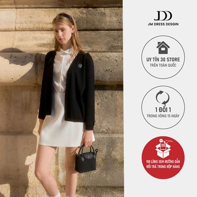Áo Cardigan Dáng Rộng Cổ V Sâu Thêu Logo 2K11.2510. Áo Len Cardigan Nữ. Áo Len Form Rộng. Cardigan Nữ Thanh Lịch By JM