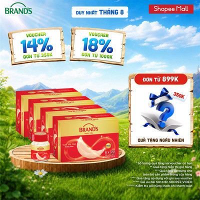 Combo 4 nước yến thật BRAND'S đường phèn (70 ml x 24 lọ)