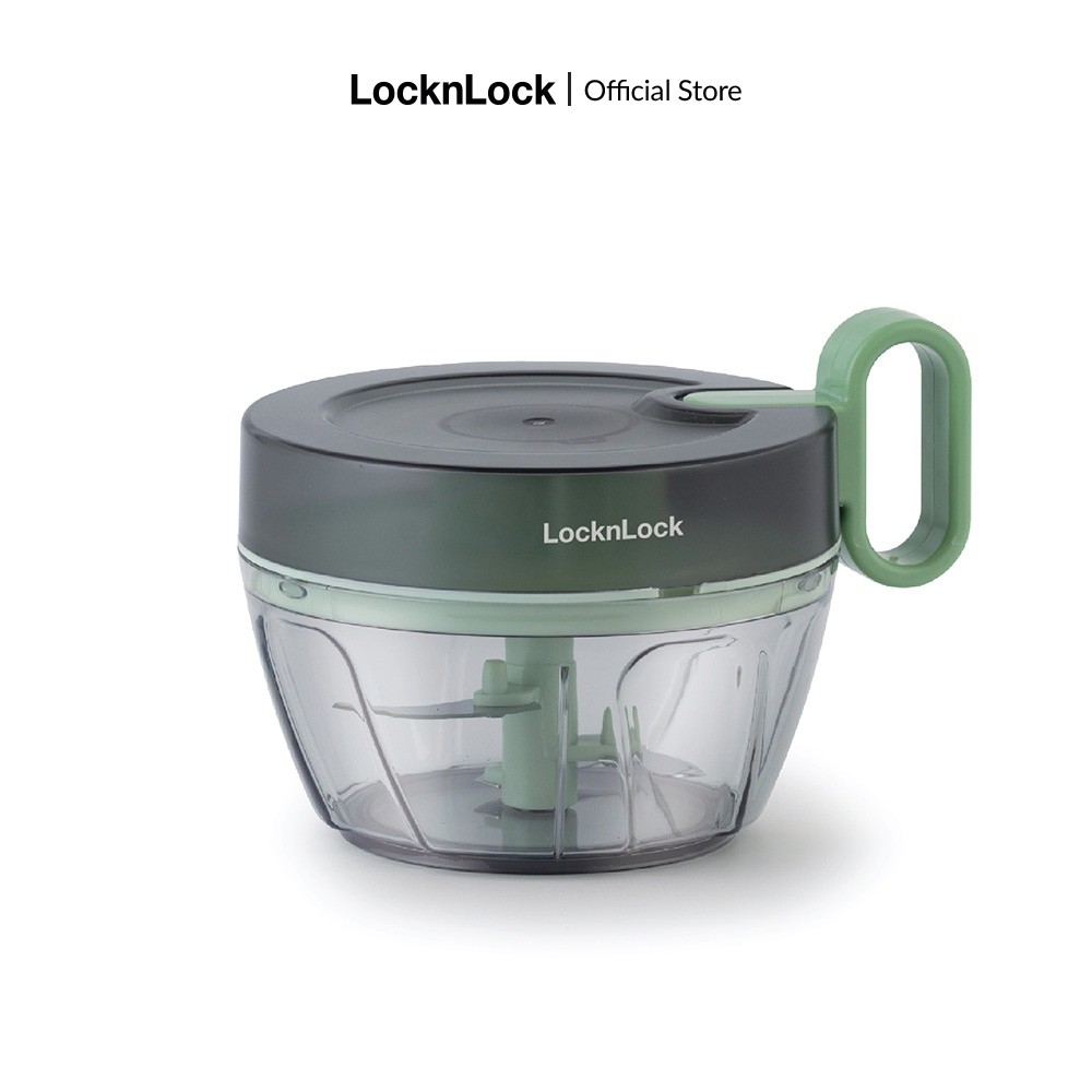 ✨ Bộ Rổ Quay Rau và Dụng cụ băm rau củ Lock&Lock Smile Mom Chopper Set Màu xanh lá