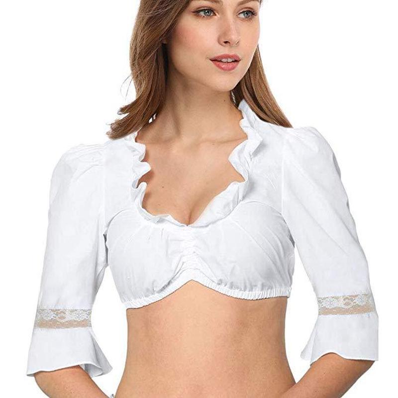 Lễ hội bia Bavaria Trang phục lễ hội bia Dingdong Áo sơ mi trắng Áo nữ
