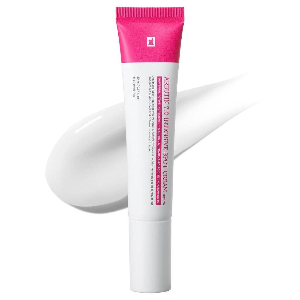 Kem loại bỏ tàn nhang mạnh mẽ TOSOWOONG Chứa 7% Arbutin, 70, 000 ppm Arbutin, Axit Hyaluronic 3%.