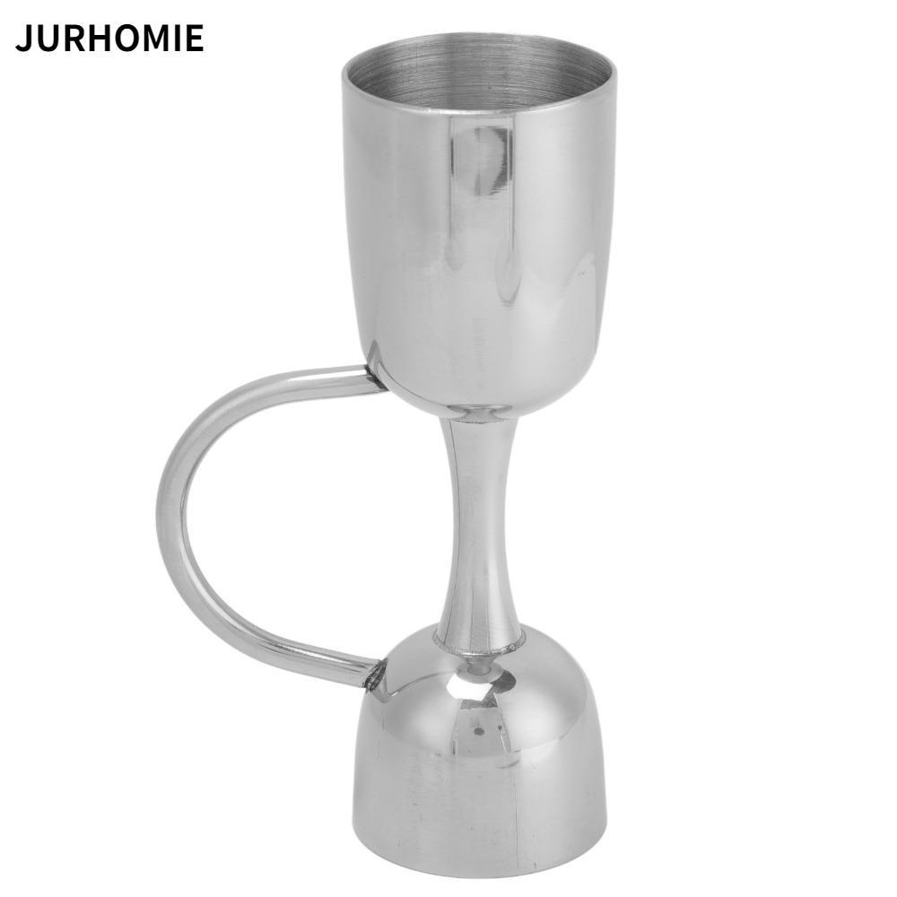 Cốc đo lường thanh JURHOMIE, Jigger hai đầu bằng thép không gỉ 304 đầu kép, Jigger pha chế bền để ph