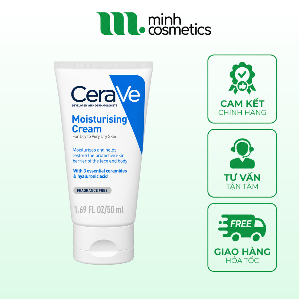 Kem Dưỡng Ẩm CeraVe Moisturising Cream For Dry to Very Dry Skin 50mL