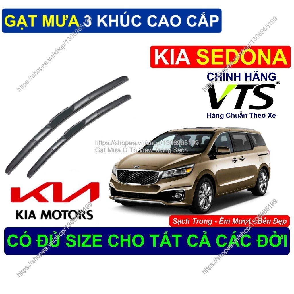 Gạt Mưa 3 Khúc Bền Đẹp Kính Lái KIA SEDONA, Cặp Gạt Mưa 3 Khúc Kính Lái KIA SEDONA,  KIA SEDONA