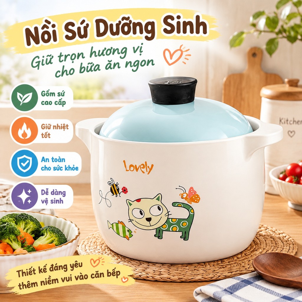 Lukang Hộ Gia Đình Súp POY Cháo Nồi Bếp Gas Sức Khỏe Sứ Lithium Gốm Sứ Stew Cassette Mở Lửa Và Chịu 