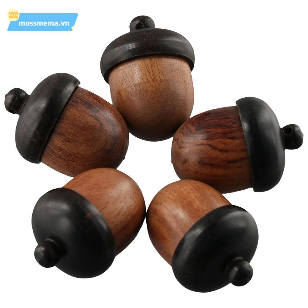MOSSMEMA Acorn Nut Box, Mặt dây chuyền có thể ngắt kết nối Acorn Charms, Mặt dây chuyền ô tô Gỗ Lạc 