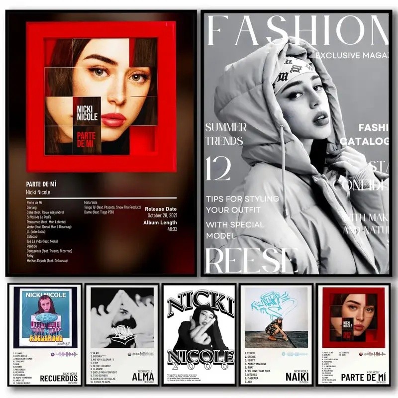 Pop Singer N _ Nicki N _ Nicole Album HD Vải Lanh Canvas Poster Treo Tường Nghệ Thuật In Hình Cho Ph